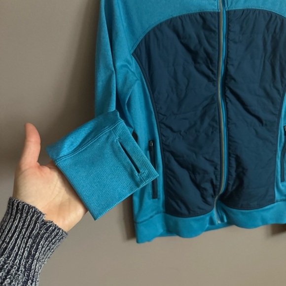 REI Blue Insulated Running Shell Puffer Jacket Women's Small Gorpcore Reflective - Picture 3 of 7